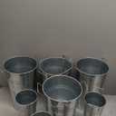Chumia 8 Pcs Galvanized Flower Buckets Bulk 12.6 Inch and 9 Inch DIY Bouquet Bar Supplies Table Decor Vase Wedding Tall Metal French Cut Planter Rustic Vintage Centerpiece Farmhouse Florist