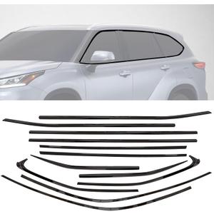 Black Window Trim for Toyota Highlander 2020-2026 Chrome Delete Blackout