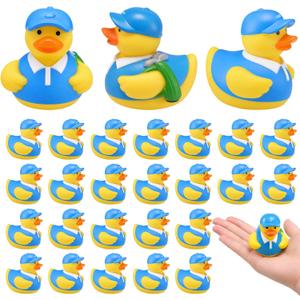 24 Pcs Golf Rubber Ducks 2 Inch Golf Sport Party Favors Bulk Tiny Golfer Golfs Party Decorations for Team Events Decorations Birthday Supplies Club Player Gift