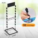 TJ.MOREE Chip Rack Display Stand, Chip Bag Holder for Party Display 2-Row 32 Clips Countertop Snack Hanger, Snack Retail Display Rack for Party, Concession