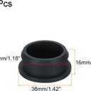 MECCANIXITY Silicone Snap in Locking Hole Plugs Rubber Panel Seal Cover Flush Type Panel Round for Kitchen Rubber Bulkheads Waterproof Sealing Plugs 30mm/1.18 Inch Dia Black,Pack of 10