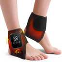 2-Pack Ankle Heating Pad, Cordless Ankle Massager with Heat, Heated Wraps for Foot & Ankle, 3 Heat & Vibration Settings, Auto Shut-Off, Gifts for Women Men