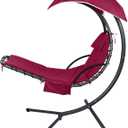 Patio Hanging Lounge Chair Replacement Cushion Cover and Umbrella Fabric, for Outdoor Hanging Hammock Chair, Outdoor Chaise Chair Pillow Pad Replacement Cushion Cover (Red)