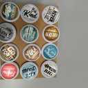 12 Pack Motivational Quote on Rustic Wood Cabinet Knobs Round Drawer Pulls White Dresser Knob Cupboard Door Handles Hardware for Kitchen Bathroom Cabinets