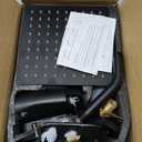 Black Tub Shower Faucet Set Complete with 8-Inch Rainfall Shower Head and Tub Spout Included Shower Valve Tub Shower Trim Kit Matte Black