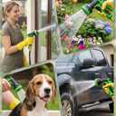 100ft Flexible Garden Hose, Lightweight Water Hose, NON-EXPANDABLE Garden Hose with 10 Function Sprayer Nozzle, Kink-Free Triple-Layer Composite Watering Hose for Yard, Lawn, Outdoor and Car Washing
