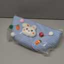 Personalized Easter Bunny Basket - Custom Easter Bucket Bag for Easter Egg Hunts (No custom-A-Blue)