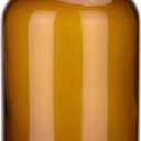 Lab Glass Reagent Bottle,Wide Mouth Glass Storage Bottle with Ground Stopper,Decorative Bottles/Vase (Amber, 500ML)