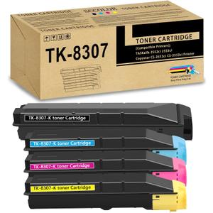 TK-8307 TK8307 Toner Cartridge High Capacity 4Pack Compatible TK-8307K TK-8307C TK-8307M TK-8307Y Toner Cartridge Replacement for Kyocera TASKalfa 3050ci 3550ci 3051ci 3551ci Printers