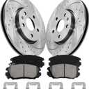 Anpulsero Brake Pads And Rotors Kit Front Compatible with 2010-2017 Chevrolet Equinox, 13-15 Malibu, 321mm(12.6in) Front Rotor FOR 3.6L OR 17 IN Wheels, Automotive Replacement Brake Kits 55174 D1421