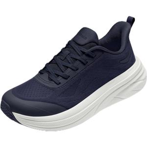 Men's Foot Shape Toe Box Running Shoes Comfortable Slip on Walking Shoes for Men Cushioned Athletic Tennis Shoes Men with Rubber Outsole (9.5, Navy)