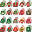 Seajan 200 Pcs Christmas Ugly Sweater Cutouts Bulks Christmas Classroom Bulletin Board Decor Colorful Sweater Cutouts for Chalkboard Wall Decor Xmas Craft Holiday Xmas Party Decoration