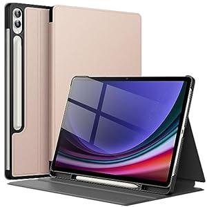 JETech Case for Samsung Galaxy Tab S10 Plus/Tab S9 Plus 12.4-Inch with S Pen Holder, Slim Folio Stand Protective Tablet Cover, Multi-Angle Viewing (Beige)