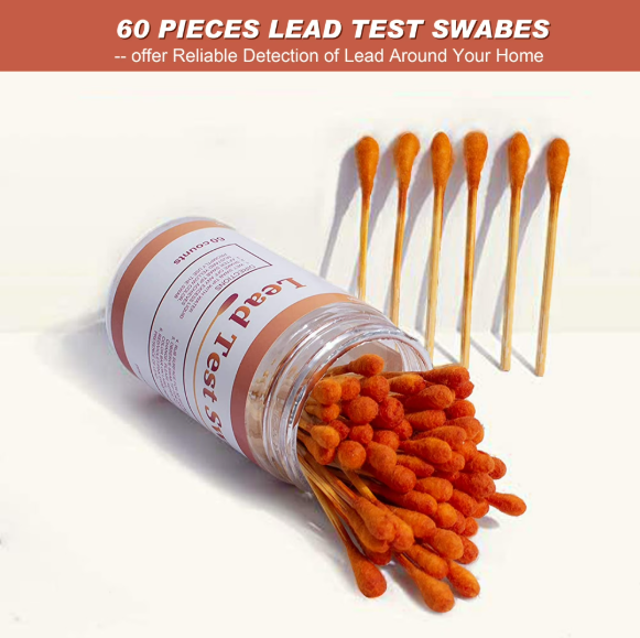AAwipes Lead Test Swab Kit (60 Rapid Home Testing Swabs) 30Second Results. Dip in Water. Home Use for  Painted, Jewelry, Ceramics, Wood (LS60). Bbd 01/04/2028