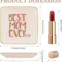 ROSA&ROSE Mothers Day Gifts For Mom From Daughter Son,4"X4" Ceramic Jewelry Tray-Retirement Birthday Thank You Gifts For Woman Employee Social Worker Teacher Appreciation Gifts