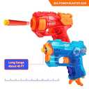 Banvih 2 Pack Mini Blaster Guns for Nerf, Easter Basket Stuffers for Kids, Small Toys Pistols for Boys Toddlers Ages 3-5 5-7 8-12 Year Olds Birthday Gifts - 20 Refill Foam Darts and 2 Wristbands