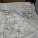 9' X 12' Ivory And Brown Abstract Area Rug