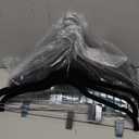 Amazon Basics Velvet Non-Slip Skirt Clothes Hangers with Clips, 360 Degree Rotatable Hook, Organize Pants and Skirts, Black/Silver, 24-Pack