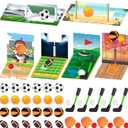 Poen 60 Set Valentine's Day Sports Game Cardswith Ball Erasers for Kids Valentine Classroom Gift Exchange Prizes School Funny Sport Eraser Valentines Party Favors
