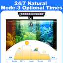 SEAOURA Clip On Aquarium Light for Plants-24/7 Cycle Fish Tank Light with Timer, Full Spectrum+7 Colors Mode, Auto On/Off, Adjustable Brightness and Height, 20W (12inch for 12-20 inch Tank)