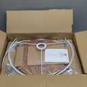 ELYONA Mid Century Floor Lamp with 3 Color Temperatures LED Bulb, Modern Wood Tripod Table Reading Standing Light, Wooden Shelf Floor Lamp for Farmhouse Living Room Bedroom Office Linen Shade Brown