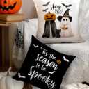 Halloween Pillow Covers 18x18 Set of 2 Throw Pillow Cases Soft Cushion Case Pillowcase for Chair Sofa Bedroom Living Room Home Decor, Hello