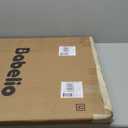 BABELIO 36" Tall Dog Gate PressGuard C5, 26-40" Wide Auto Close Baby Gate, Pressure Mounted Metal Pet Gate, Easy Install No Drilling, No Tools Needed, with Wall Protectors and Extension Kits, White