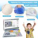 EsLuker.ly Latch Hook Rug Kit DIY Crochet Carpet for Beginners, Sea Wave Patterns Pre-Printed Canvas Yarn Rug Hooking Kits, Creative Craft Home Decor Ideal for Learning Rug Making