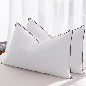 Feather Down Pillows King Size Set of 2, Luxury Hotel Collection Bed Pillow 2 Pack, Airyfil Powered Fillings & Feathers PillowFluffy Plush for Side Sleepers, Medium Firm, 20x36 in.