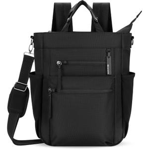 Sherpani Soleil, Anti Theft Convertible Backpack, 3 in 1 Tote Bag, Cross Body Purse, 18L Travel Backpack, Travel Gifts for Women, RFID Protection, Metal Hardware Fits 13” Laptop (Carbon Signature)