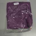 T&Twenties Womens Summer Tops Ruffle Short Sleeve Tunic Tops V Neck Loose Fit Flowy T-Shirts (Purple, L)