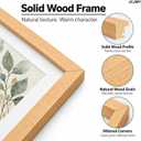 JCJMY 18x24 Solid Wood Picture Frame, Display 16x20 with Mat or 18 x 24 without Mat, Wooden 18 by 24 Photo Frame with Shatter Resistant Plexiglass for Wall Hanging, Natural, 1 Pack