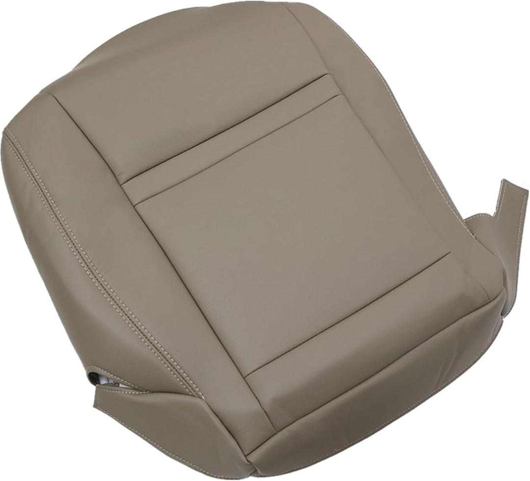 Front Driver Side Replacement Seat Cover Leather Tan Compatible with Toyota Land Cruiser 1990 1991 1992 1993 1994 1995 1996 1997
