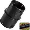 4" Universal Pipe Connector, Corrugated to PVC Pipe Adapter, Yard Drainage Coupler for Sump Pump Discharge & Downspout Extensions, Fits 4" SCH 40, 4" SDR 35 & 4" Corrugated Pipe - Black
