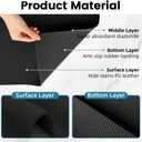 PoYang 31.5"x17" Coffee Mat X-Large, Coffee Bar Accessories for Countertop, Absorbent Dish Drying Mat, Anti-Slip and Hide Stain Pad for Espresso Machine, Espresso Maker and Kitchen Counter, Black