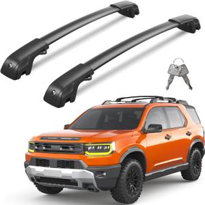 Wonderdriver 300lbs Lockable Roof Rack Cross Bars Compatible with 2026 Honda Passport, Heavy Duty Aluminum Roof Rails Crossbars Cargo Canoe Black Rooftop Cargo Carrier.