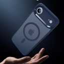 ESR for iPhone Air Case, Camera Control, Compatible with MagSafe, Shockproof Military-Grade Protection, Magnetic Phone Case for iPhone 17 Air Case, Frosted Blue