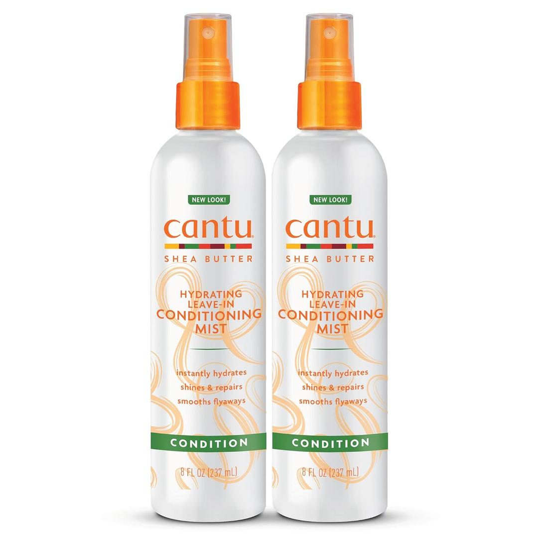Cantu LeaveIn Conditioning Mist with Pure Shea Butter, 8 fl oz (Pack of 2)