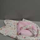 GFU Baby Car Seat Head Support for Newborn, 2 in 1 Infant Car Seat Head Body Support with Strap Pads, Soft Stroller Cushion Pillow Insert for Girls, Fits for Stroller, Swing, Pink Floral