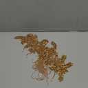 Pure Handmade Rhinestone Fringe Patch Trim Crystal Beaded Applique for Sewing Crafts Wedding Party Decoration Bridal Dress Accessories 16.1X16.9inches (Champagne)
