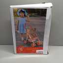 Baby Doll Stroller for Toddler Girls & Big Kids up to 8 Years Old | 28 Baby Stroller for Dolls, Toy Baby Stroller with Cute Coral Floral Print, Mesh Storage Basket, Canopy, Handle Grips, Rubber Tires