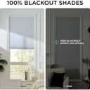 Joydeco No Tools No Drill Window Blinds for Indoor Windows, Blackout Shades Cellular Shades Cordless, No Drill Blinds for Windows, Window Shades for Home, Bedrooms, Doors (White, 18" W x 36" H)