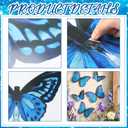 18 Pcs Large Butterfly Party Decoration 2 Sizes Paper Butterfly | 3D Wall Decor Attractive Hanging Butterflies for Birthday Baby Shower Wedding Decoration, Paper Butterflies for Wall Decor