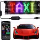 Programmable Open Sign - Bluetooth App Controlled LED Car Display, DIY Custom Text/Animation Scrolling Panel for Shop Window, Business Events, Home Decor - Flexible 7''x3'' USB Matrix