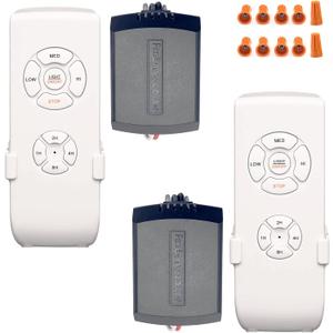2 Pack Fan Remote Control Kit, Small Size Receiver Ceiling Fan Remote Control Control for Hunter/Harbor Breeze/Westinghouse/Honeywell/Other Ceiling Fan Humpptom Small Size
