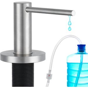 Gappo Upgraded Soap Dispenser for Kitchen Sink Brushed Nickel, Stainless Steel Countertop Pump, Built in Sink Soap Dispenser with 47" Extension Tube kit