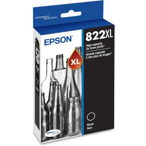 EPSON 822 DURABrite Ultra Ink High Capacity Black Cartridge (T822XL120-S) Works with WorkForce Pro WF-3820,3823, 4820, 4830, 4833, 4834