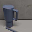 Simple Modern 30 oz Trek Tumbler with Handle and Straw Lid | Cup Holder Friendly Insulated Stainless Steel Travel Mug | Blue Dune