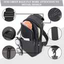 Aklsvion Waterproof Sling Bag, Crossbody Bag for Travel, Small Chest Bag for Women and Men (Black)