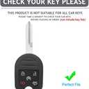 for Ford Key Fob Shell Remote Key Fit for Ford F-150 F150 2011 2012 2013 2014 F-250 F-350 Super Duty 2011-2015 2016 Explorer Expedition 2009-2017 Smart Key (5 Buttons Black-Red)